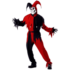 California Costume Men's Adult- Red Evil Jester