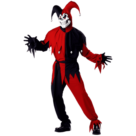 California Costume Men's Adult- Red Evil Jester